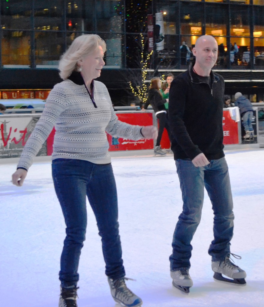 Free ice skating and skate rentals, courtesy of Strauss Troy