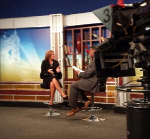 Strauss Troy tax attorney, Joy Hall (l), appeared on Fox 19 Morning News with Rob Williams (r) to discuss tax tips. 