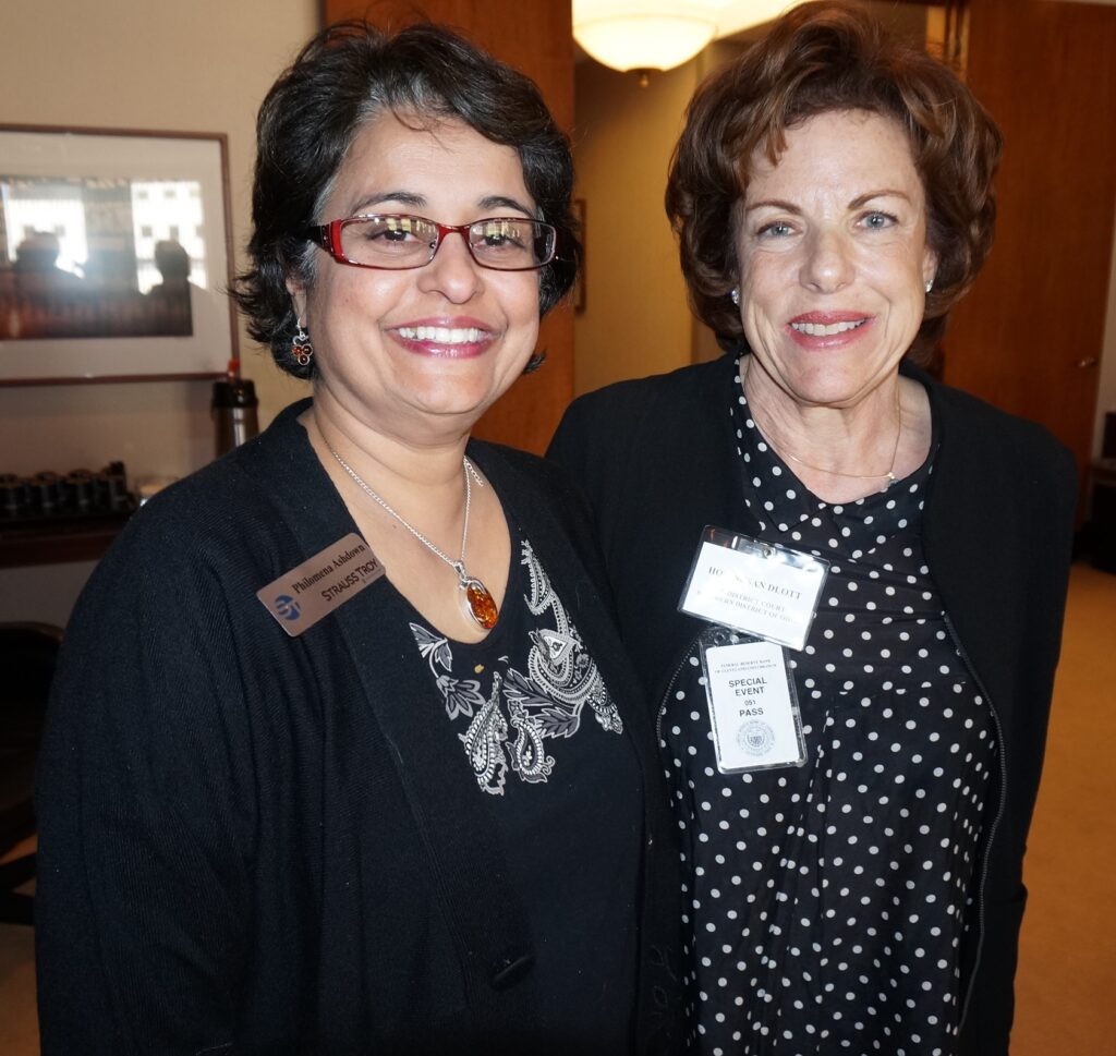 Strauss Troy Attorney Philomena Ashdown (l) With Esteemed Guest Federal Judge Susan Dlott At Strauss Troy Networking Event