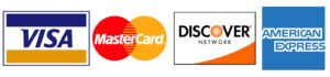 Icons of Visa, MasterCard, Discover, and American Express